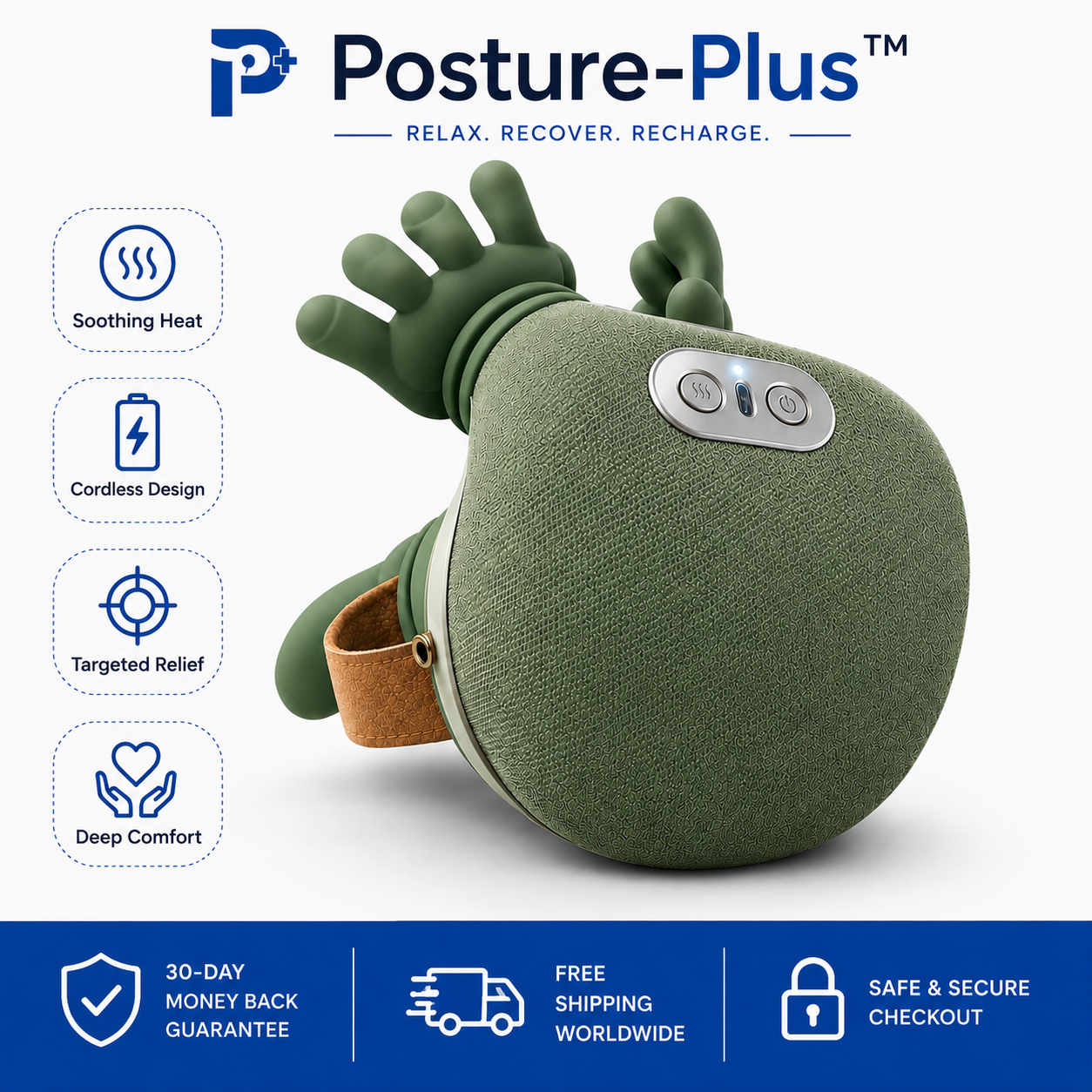 Posture-Plus™ ReliefPulse Neck & Back Massager