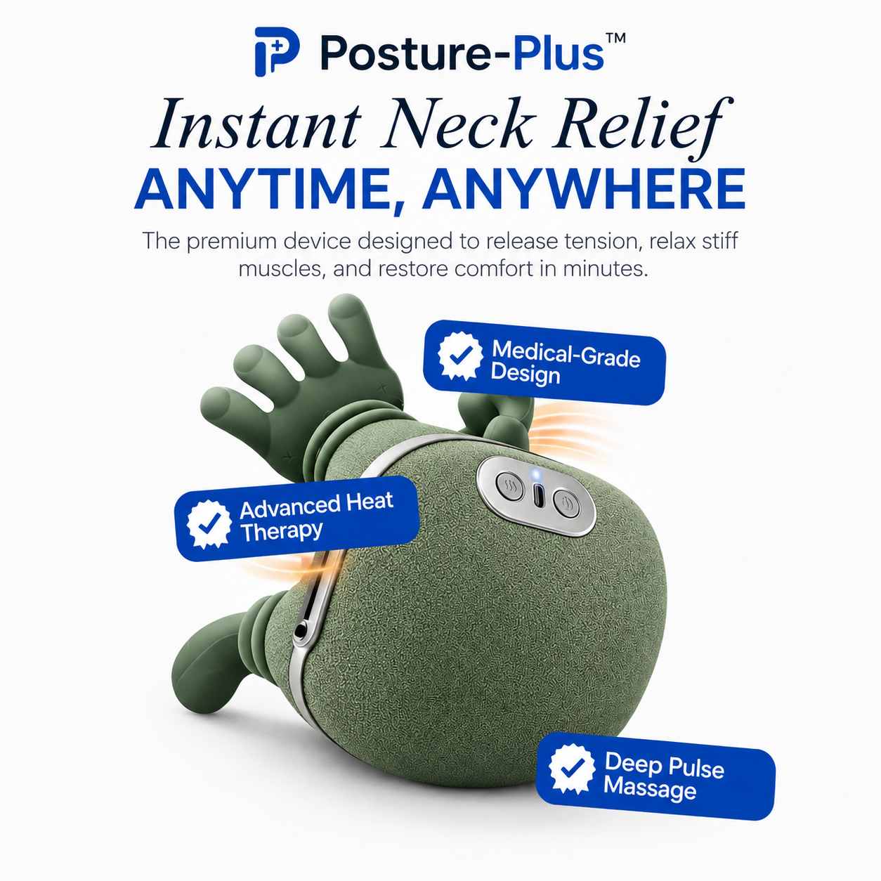 Posture-Plus™ ReliefPulse Neck & Back Massager